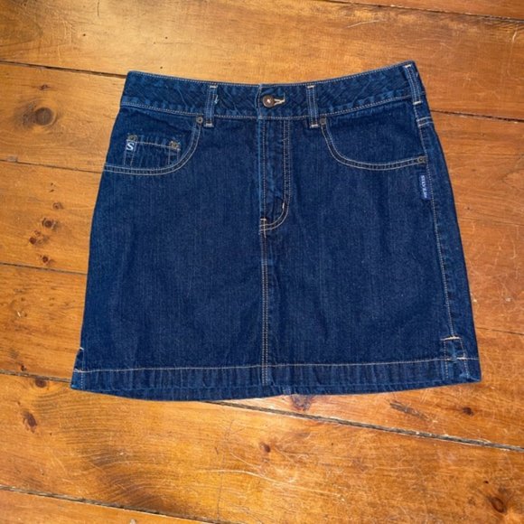 Silver Jeans Denim Short Micro Mini Skirt Size 30 - Picture 8 of 10